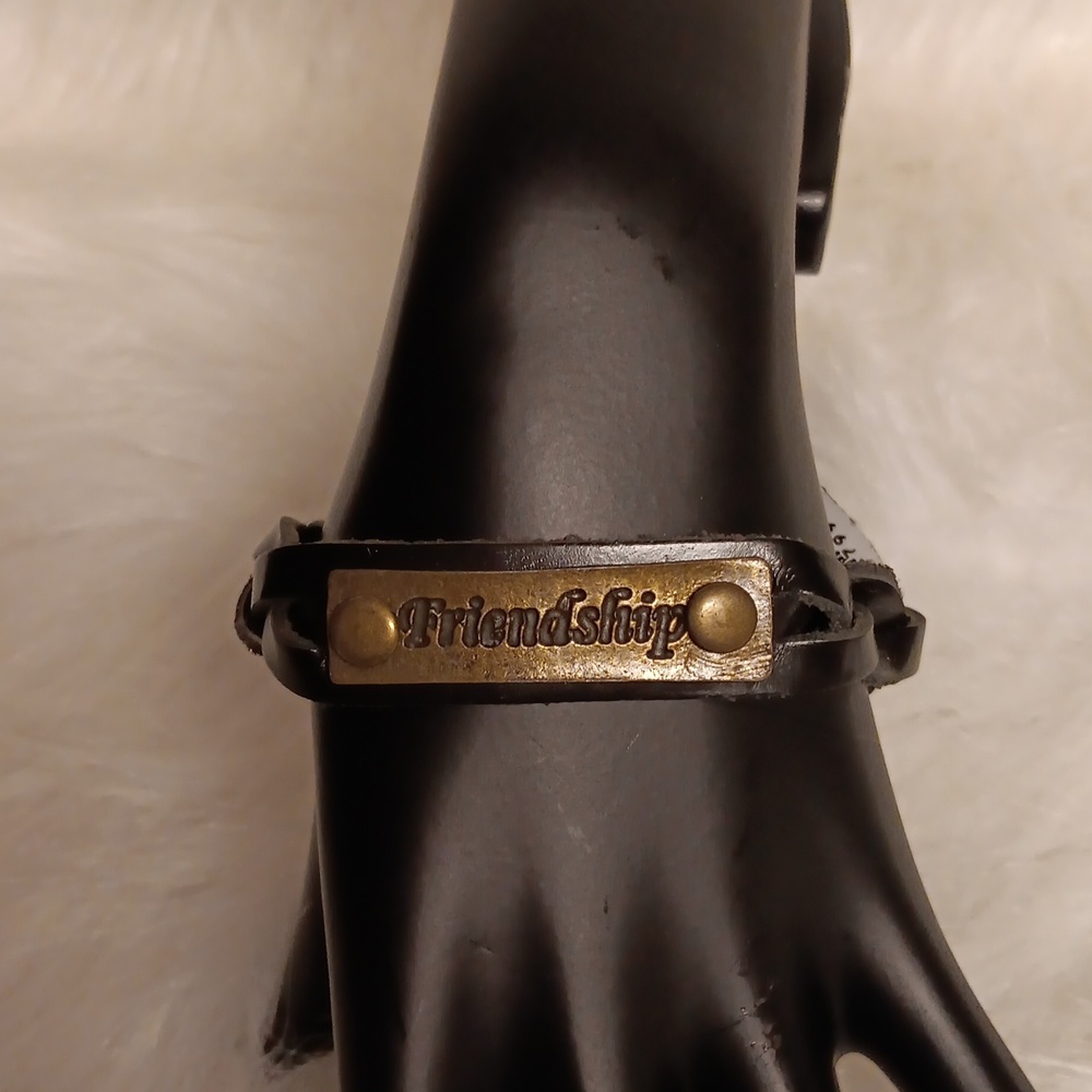 BLACK EXPRESSION LEATHER BRACELET'S